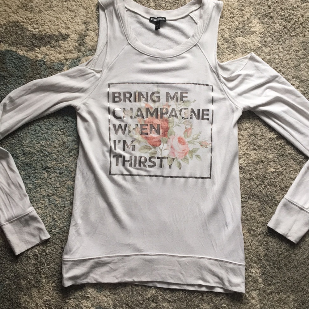 Express cold shoulder sweatshirt